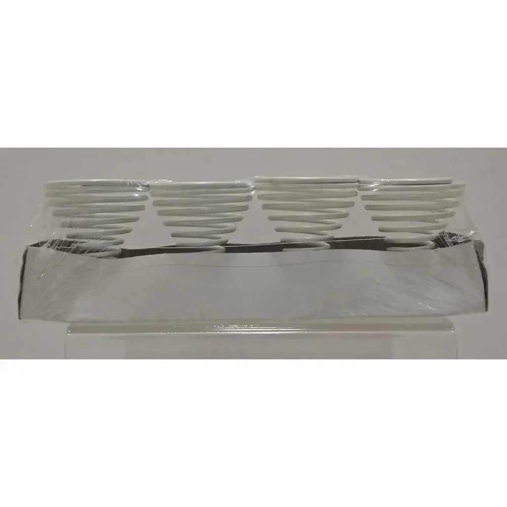 Vintage Ikea Respit 1990 Spiral Eggcup White Metal Set Of 4 NOS